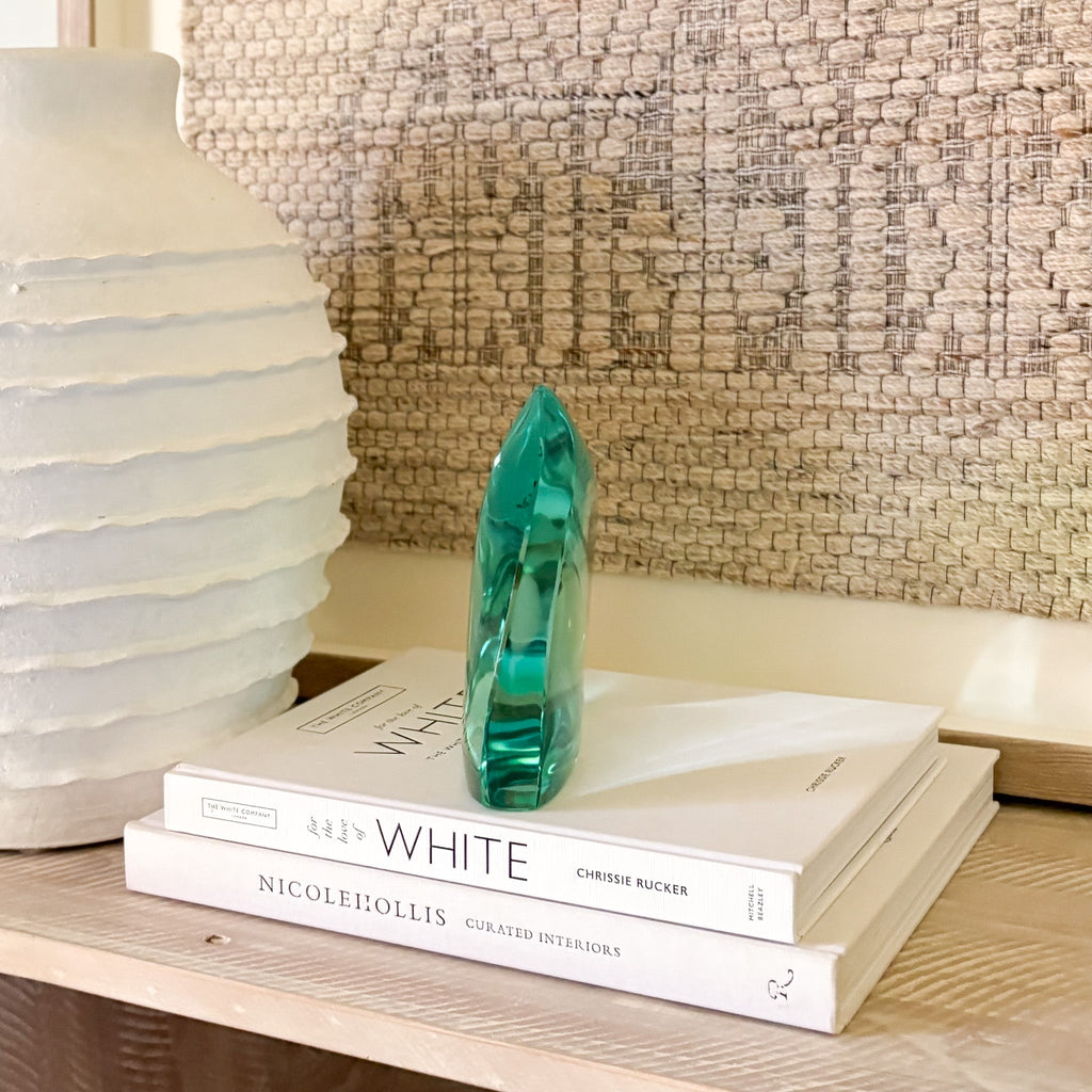 Green Glass Sculpture