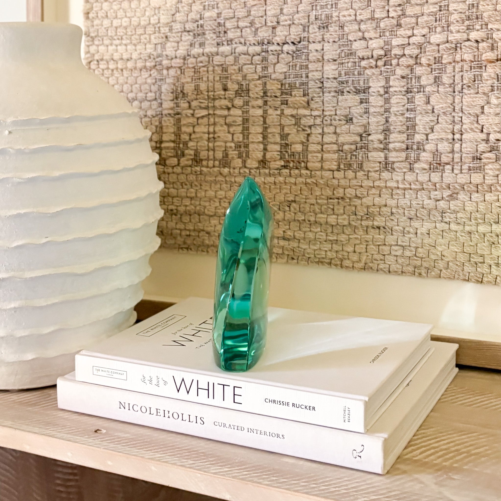 Green Glass Sculpture