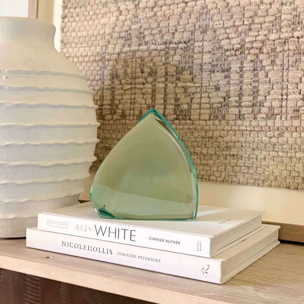 Green Glass Sculpture