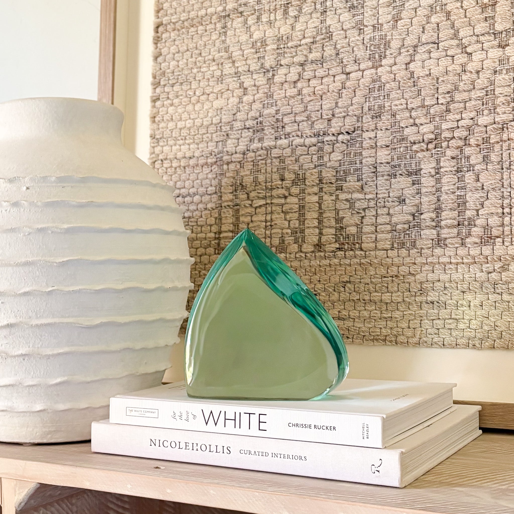 Green Glass Sculpture