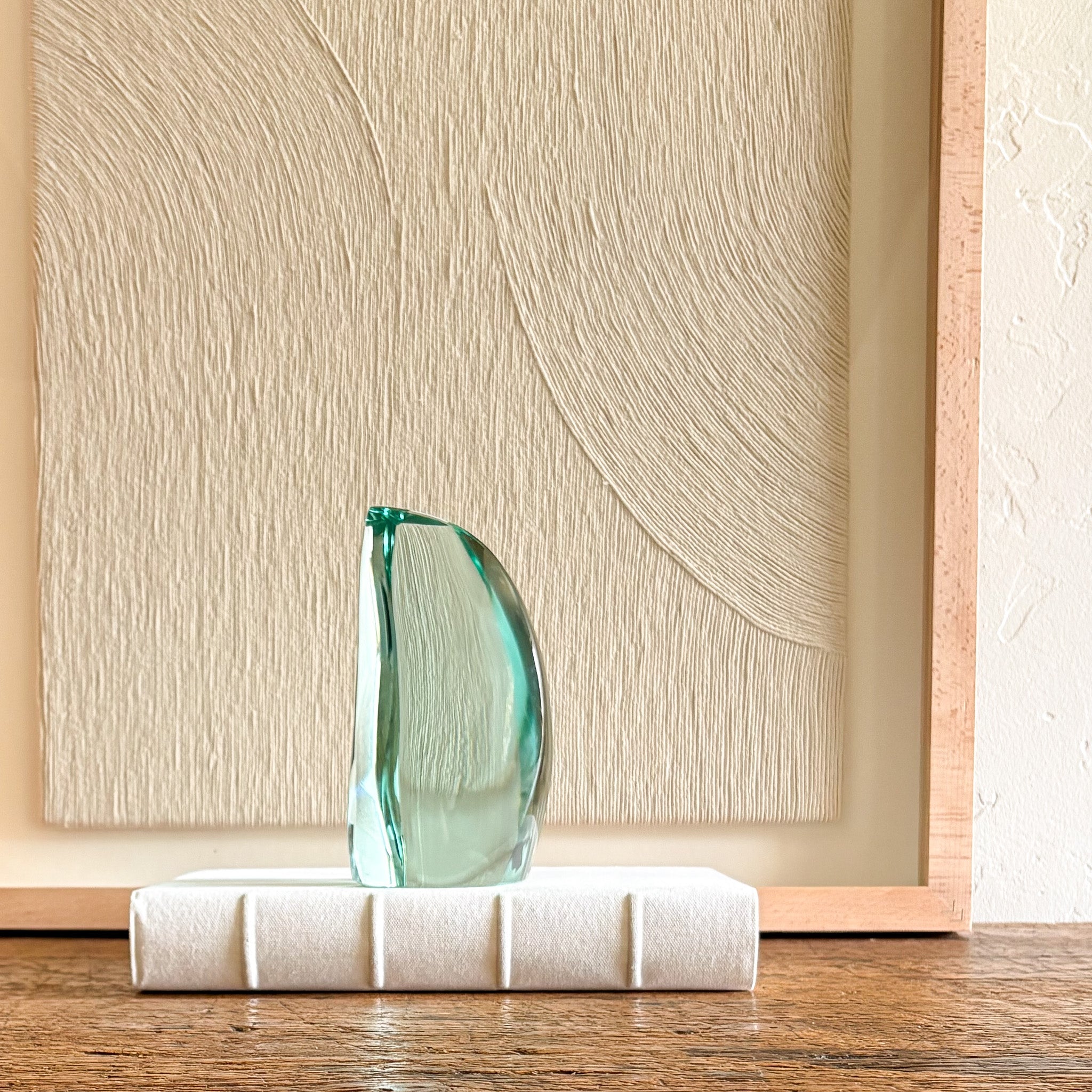 Green Glass Sculpture