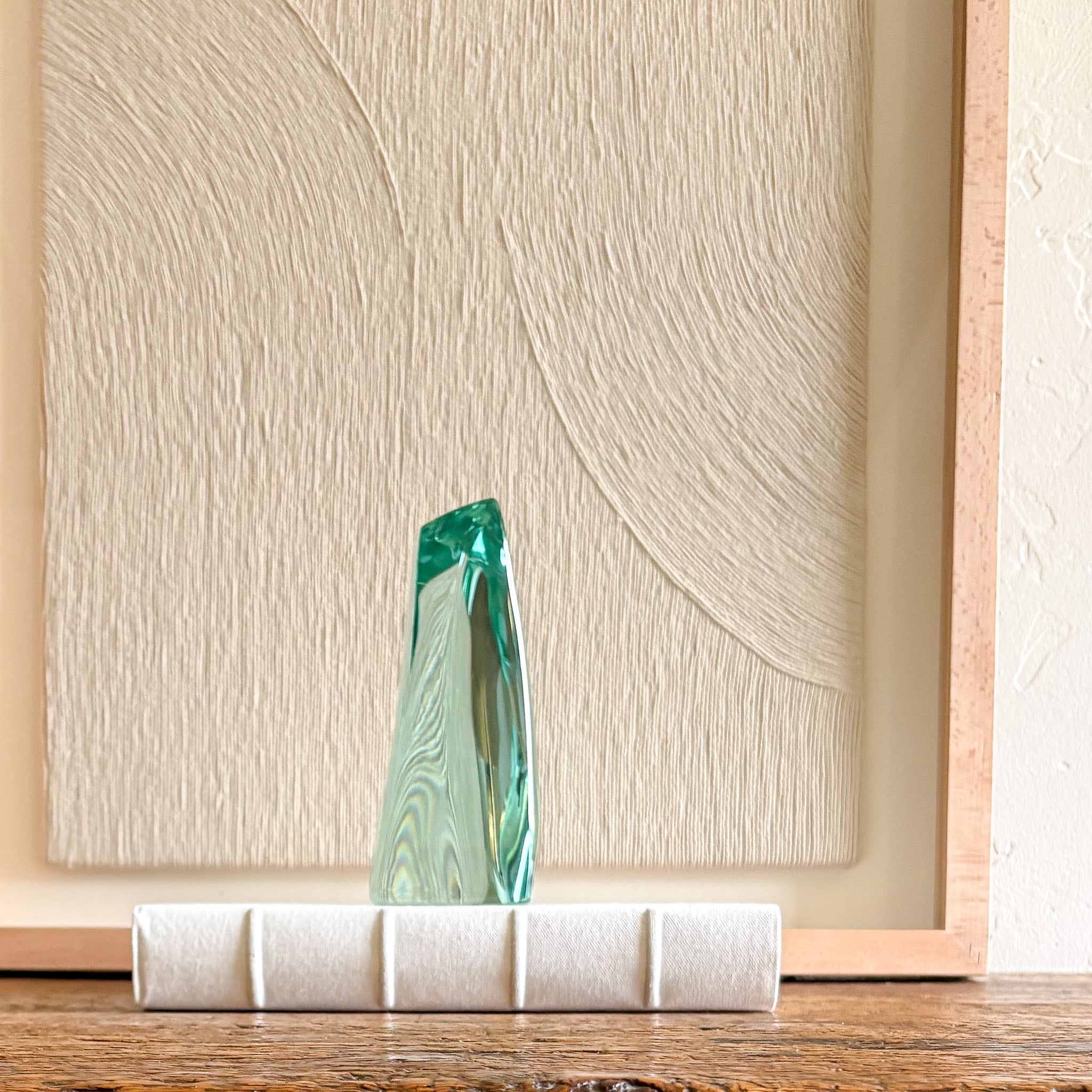 Green Glass Sculpture