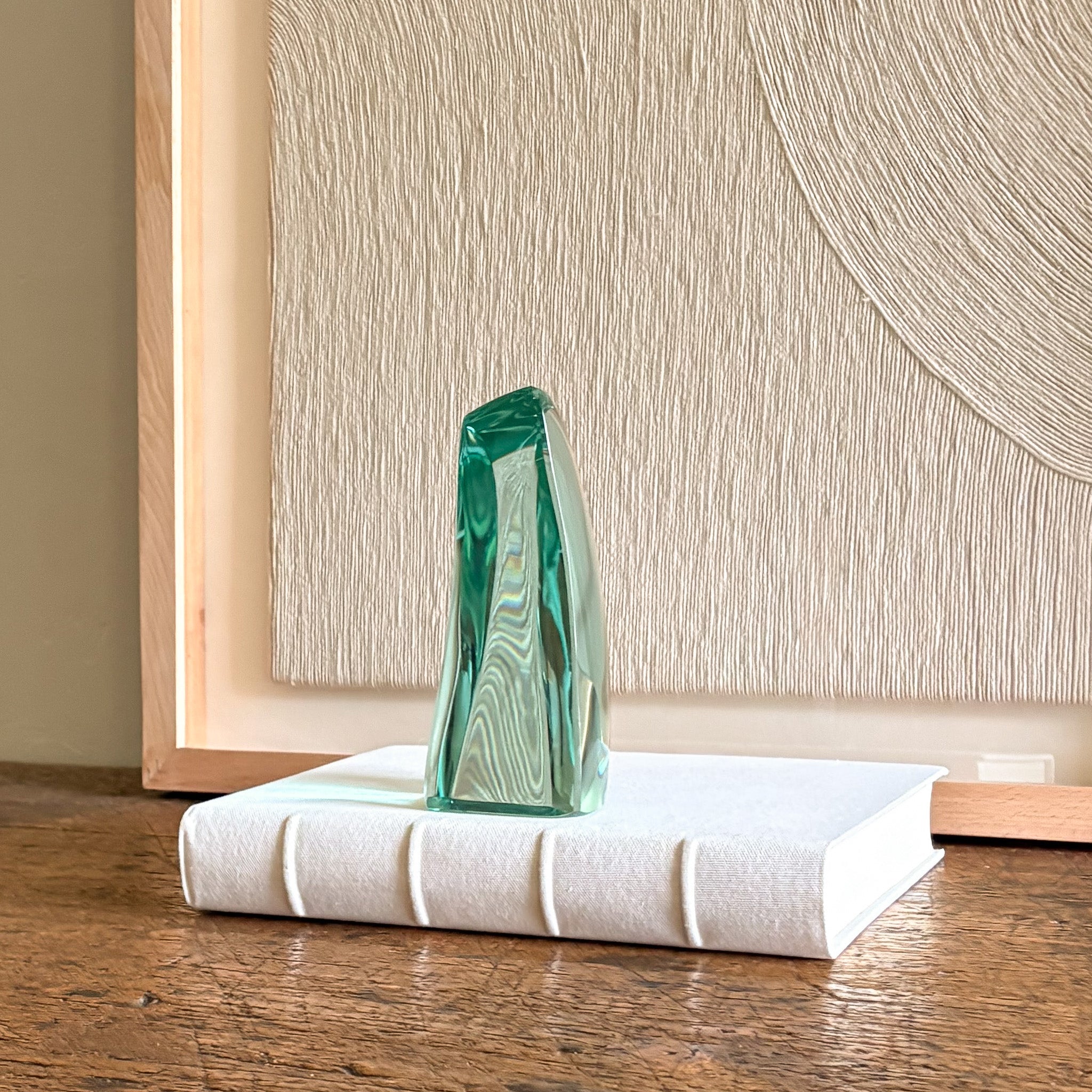 Green Glass Sculpture