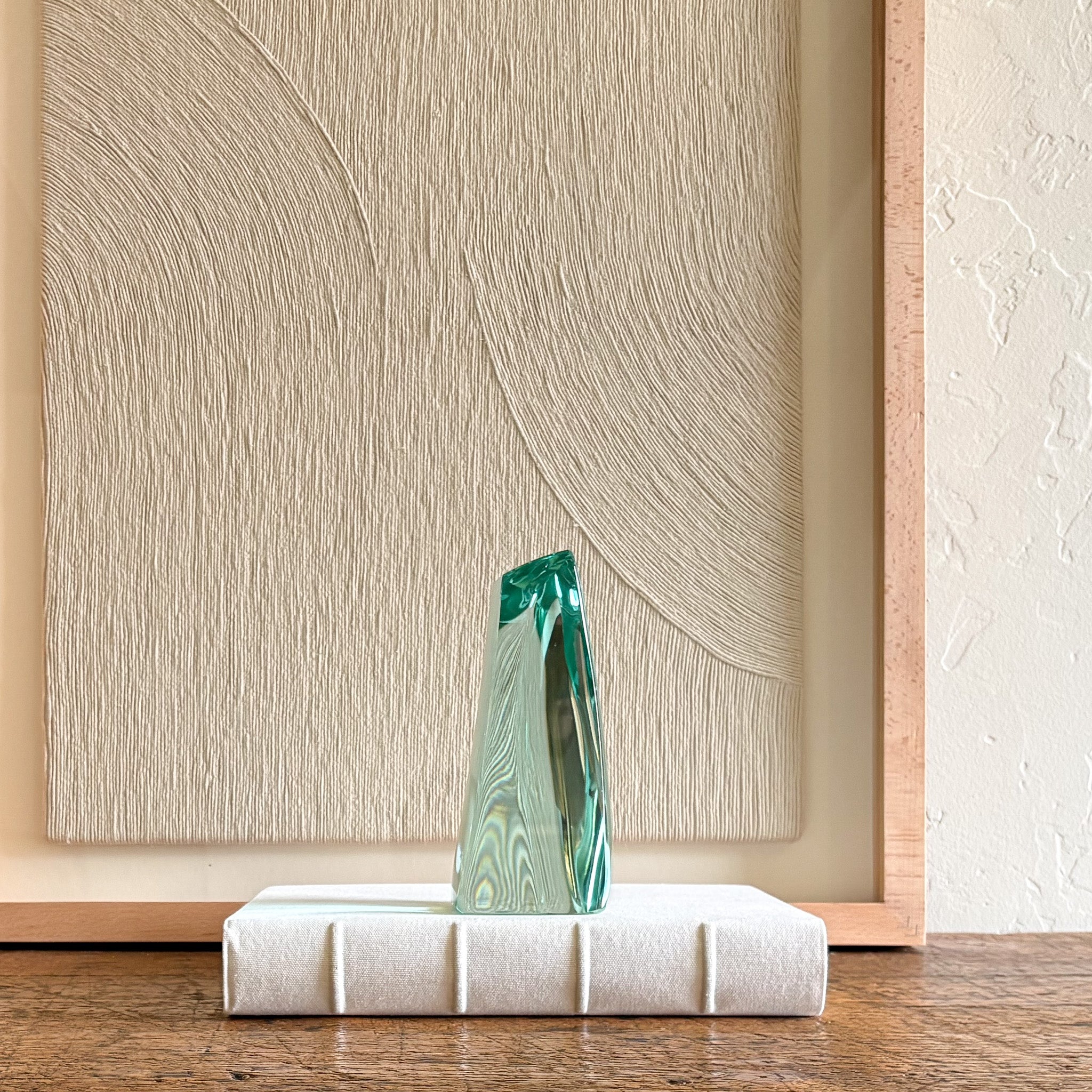 Green Glass Sculpture