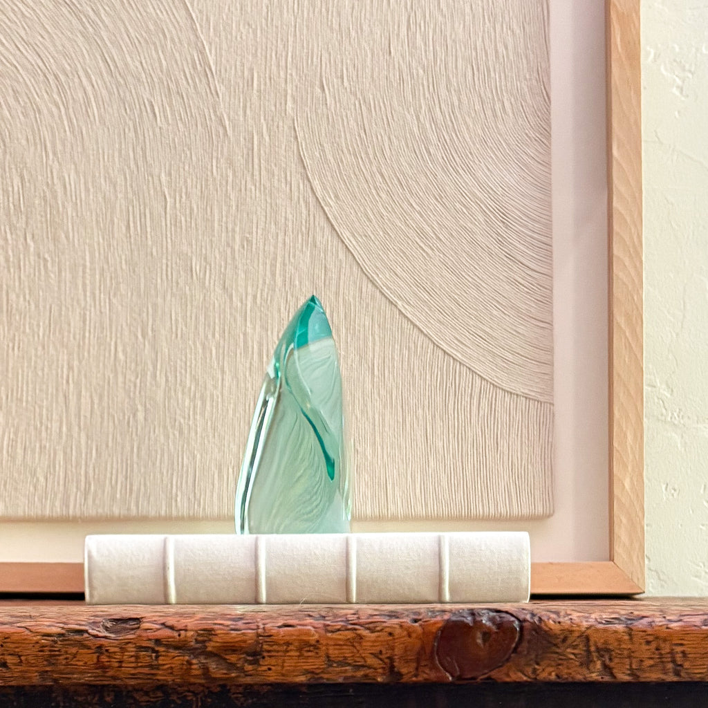 Green Glass Sculpture