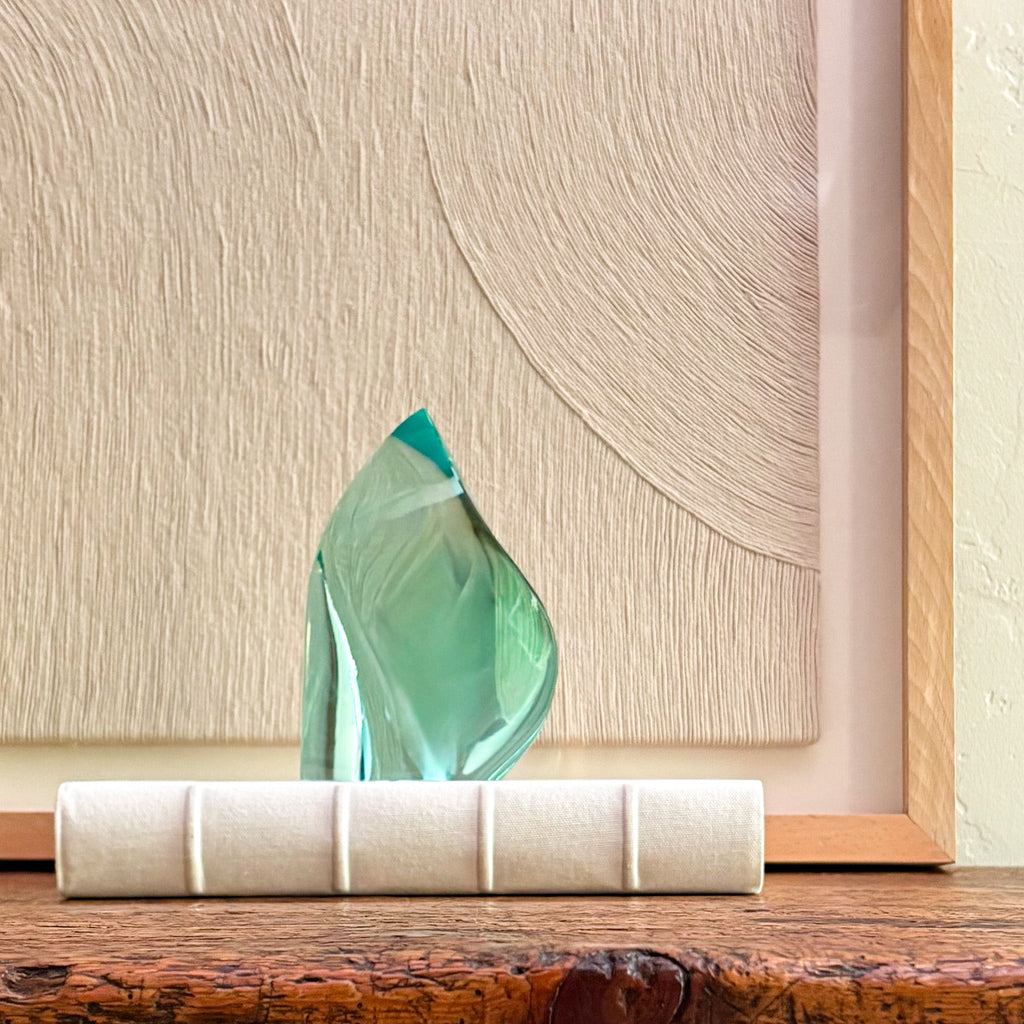 Green Glass Sculpture