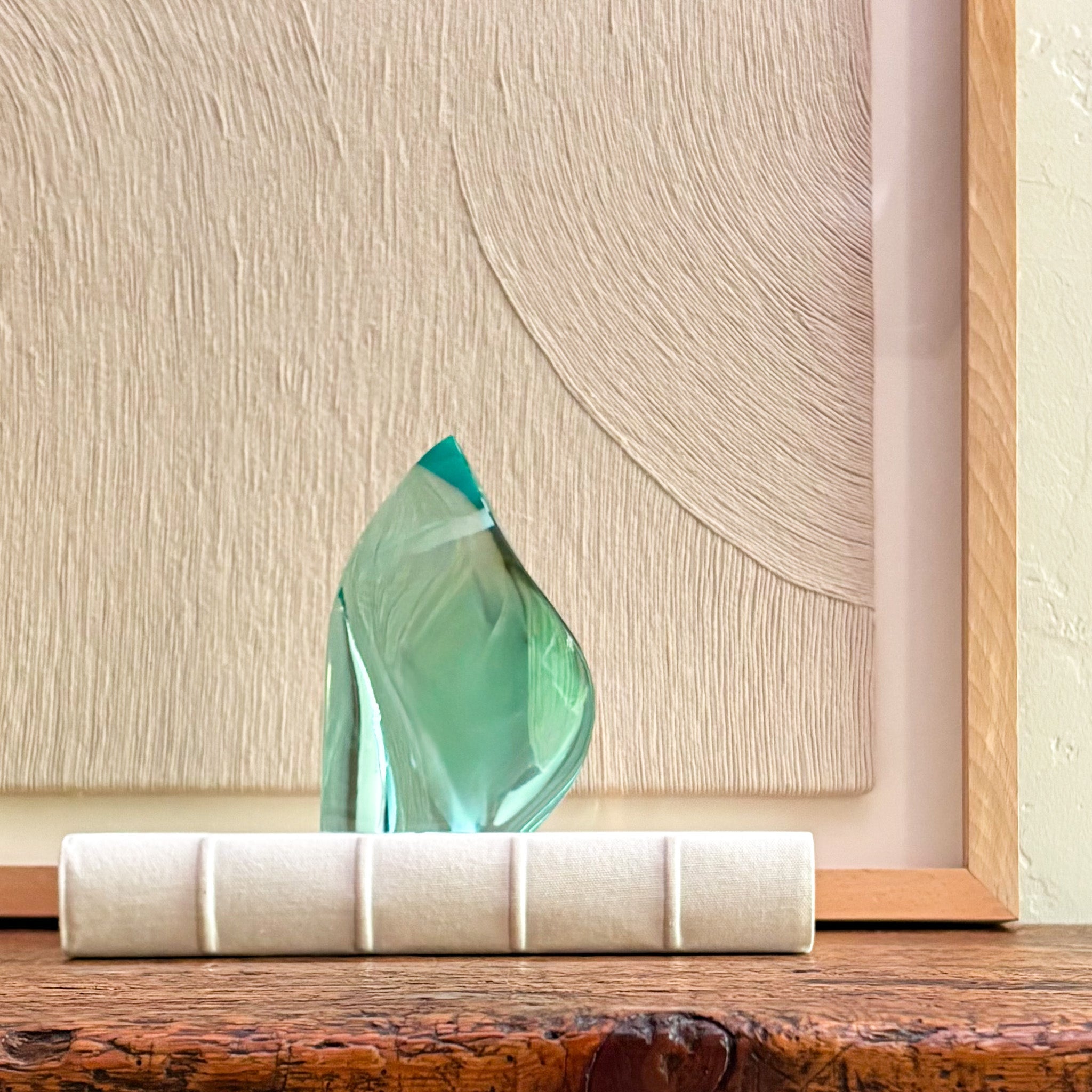 Green Glass Sculpture