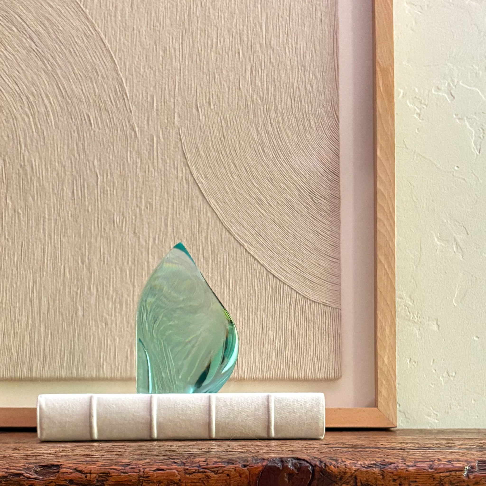 Green Glass Sculpture