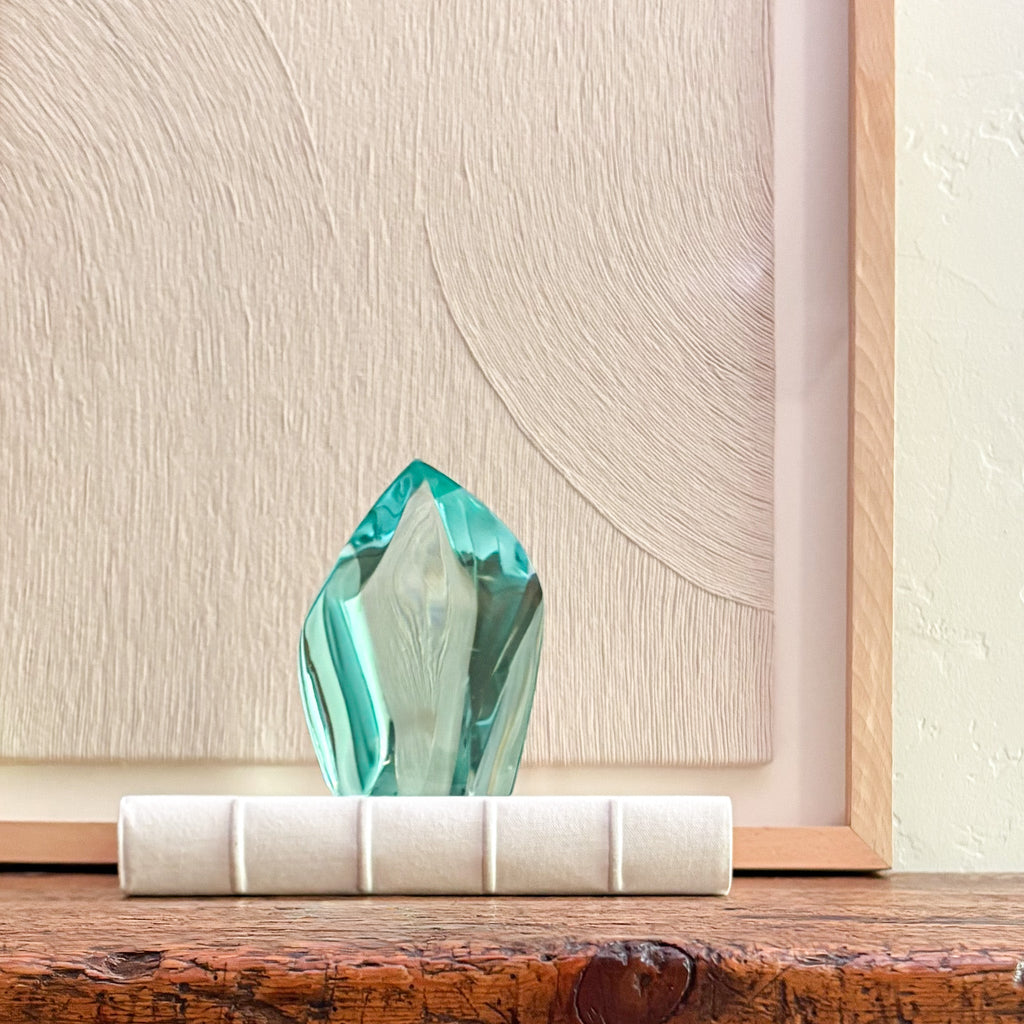 Green Glass Sculpture