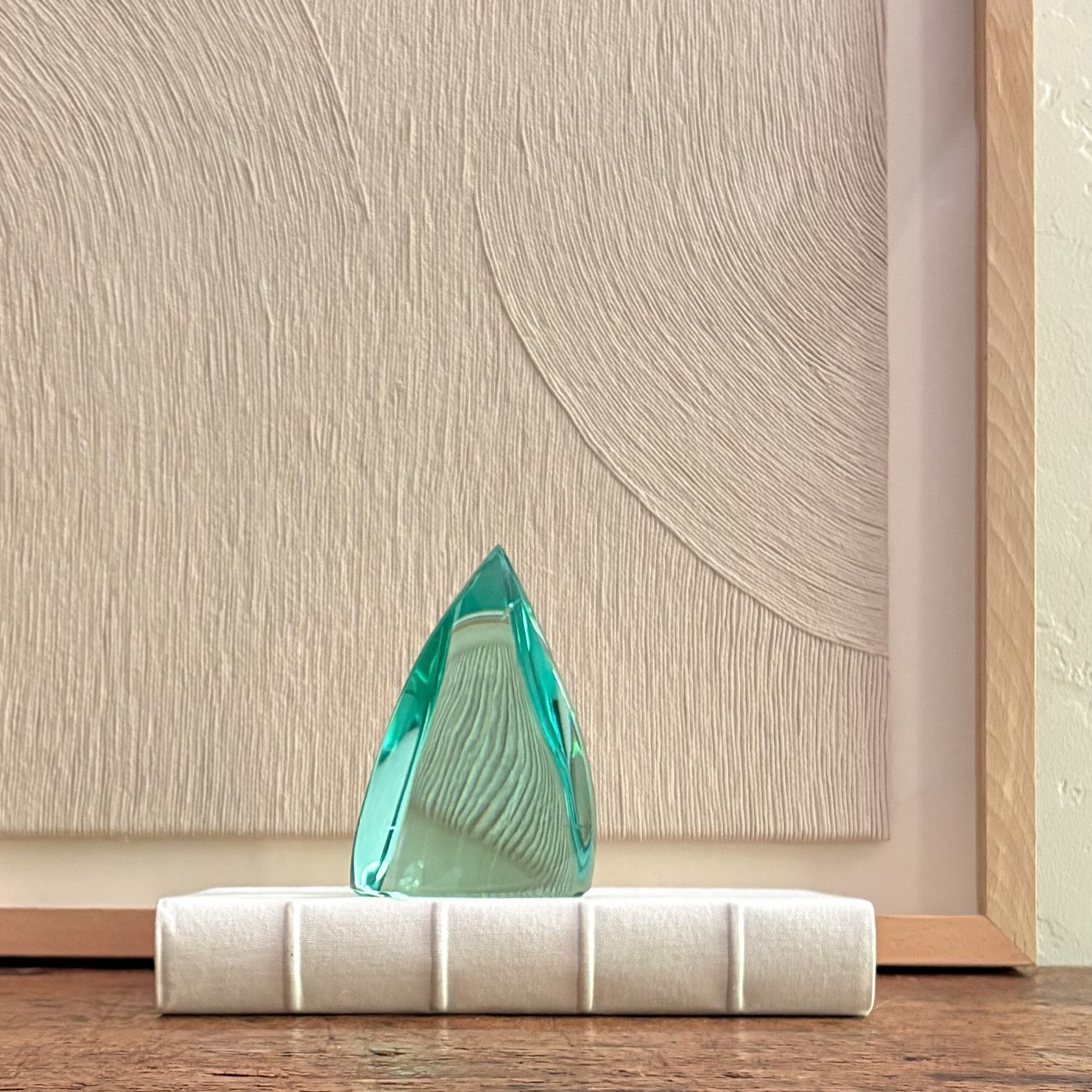 Green Glass Sculpture
