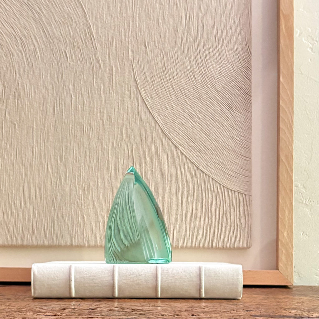Green Glass Sculpture