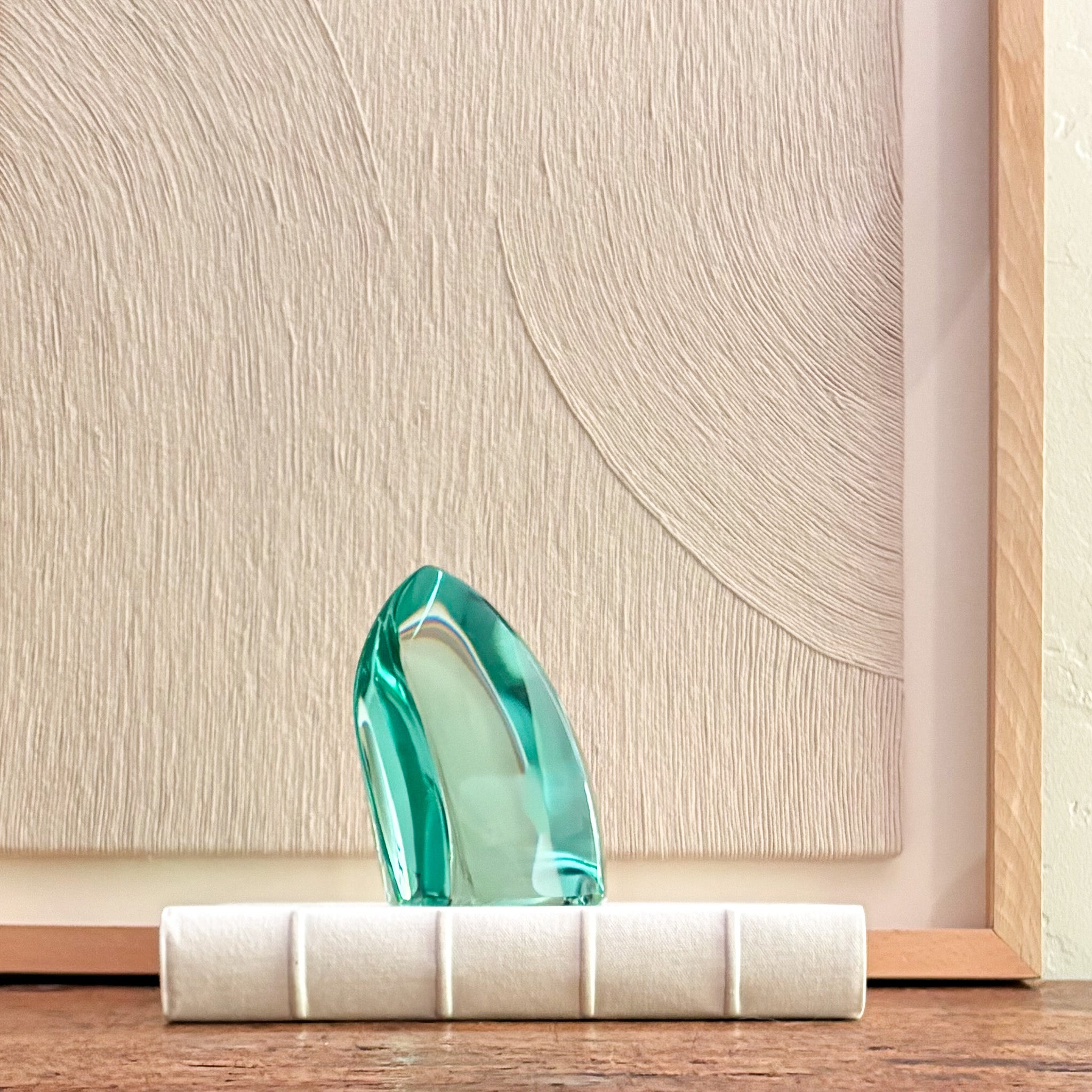 Green Glass Sculpture