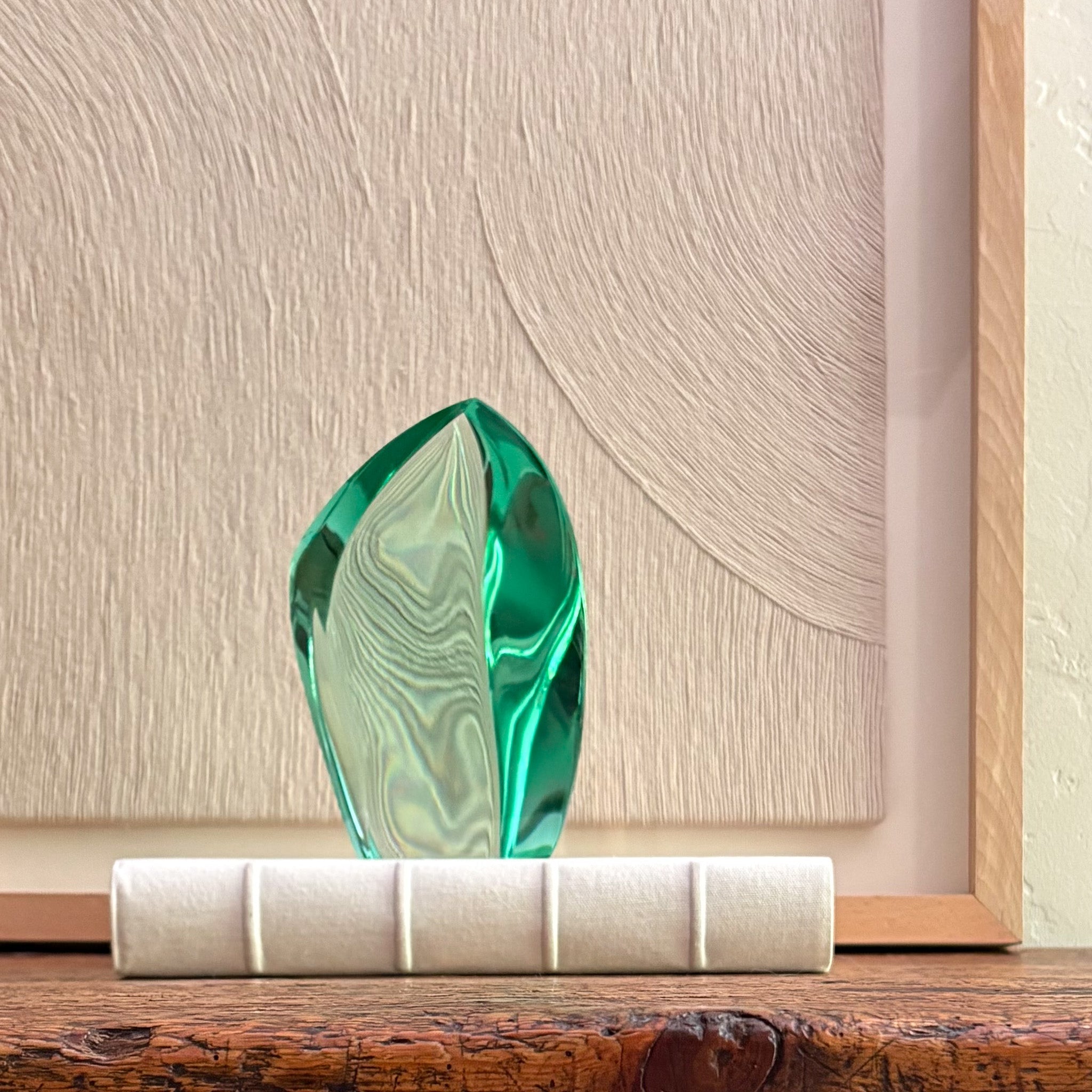 Green Glass Sculpture