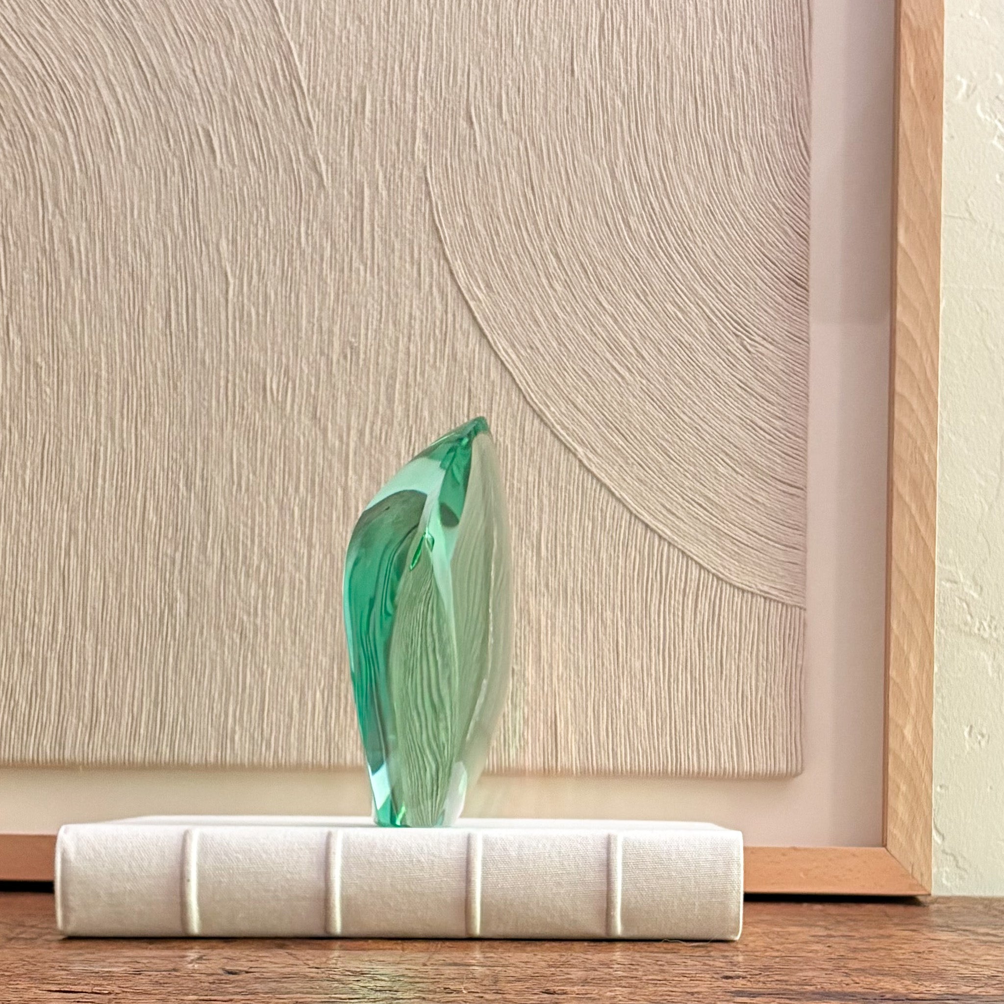 Green Glass Sculpture