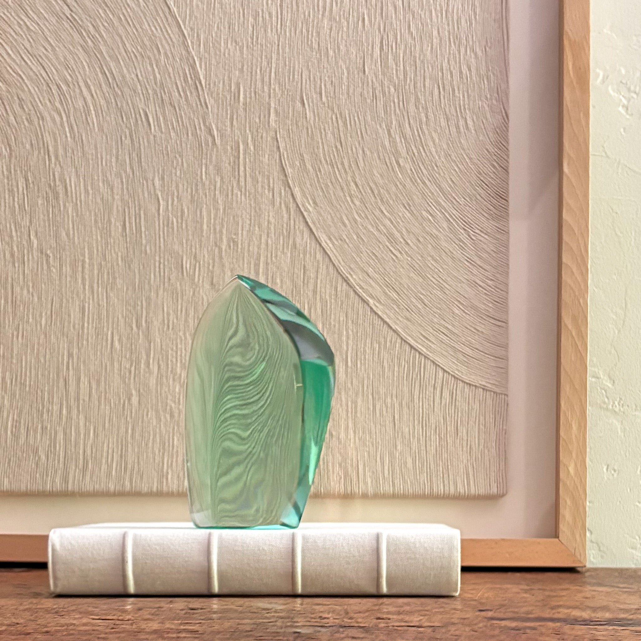 Green Glass Sculpture