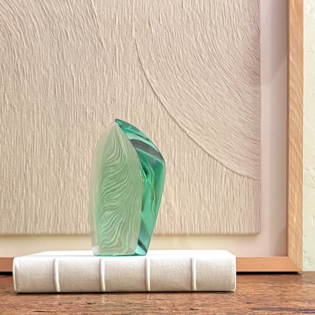 Green Glass Sculpture