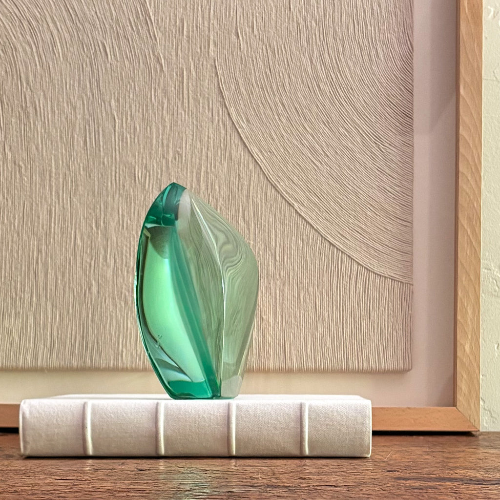 Green Glass Sculpture