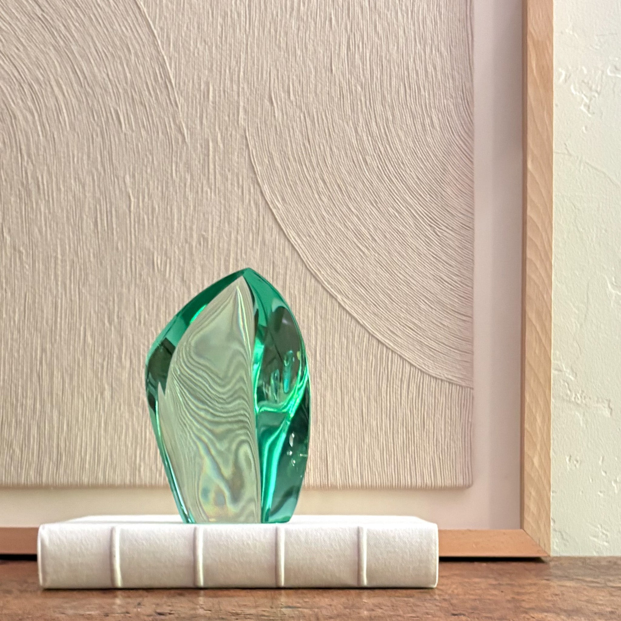 Green Glass Sculpture