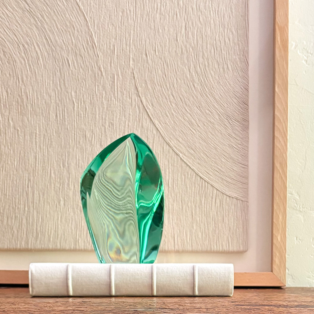 Green Glass Sculpture