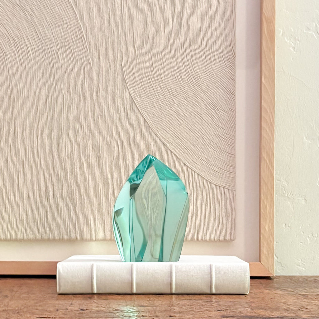 Green Glass Sculpture
