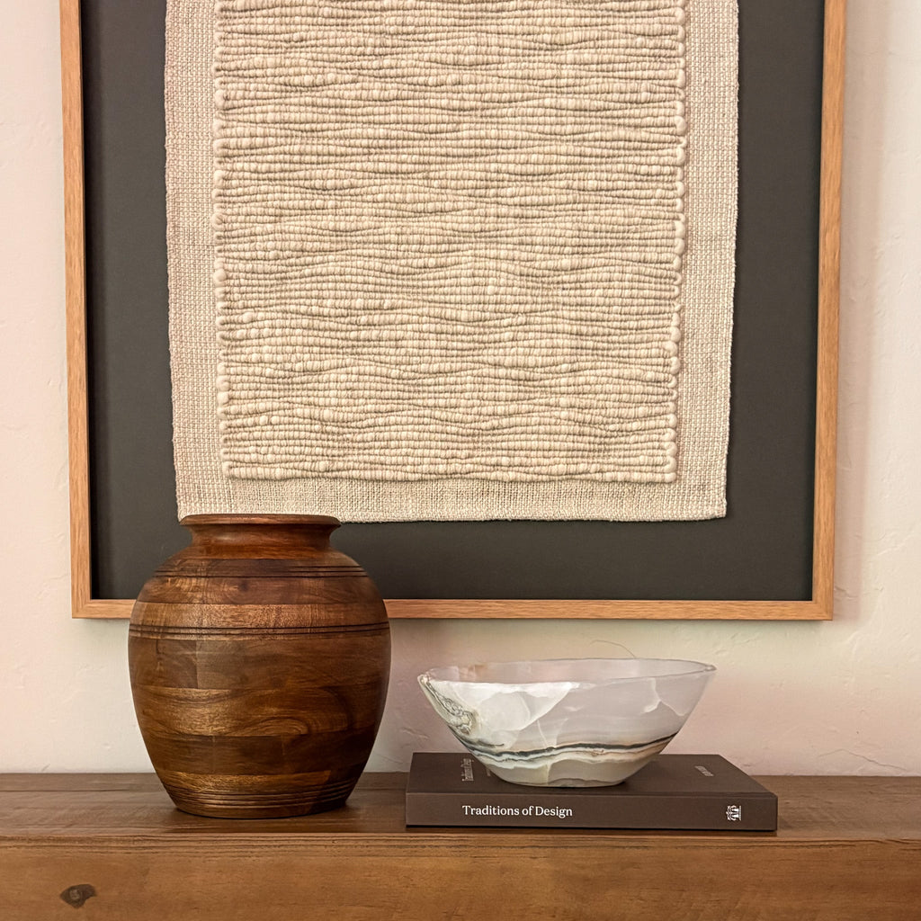 Large Hand Carved Grey Onyx Bowl