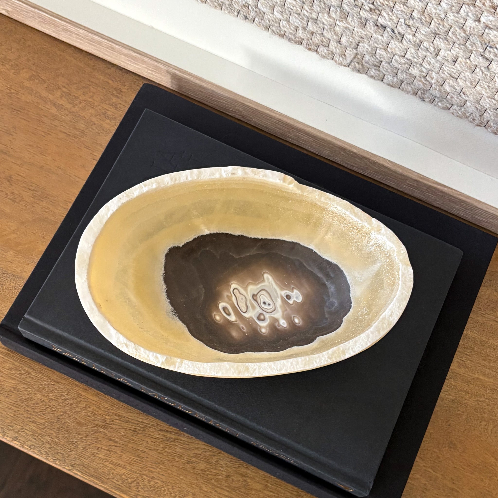 Small Hand Carved Zebra Onyx Bowl