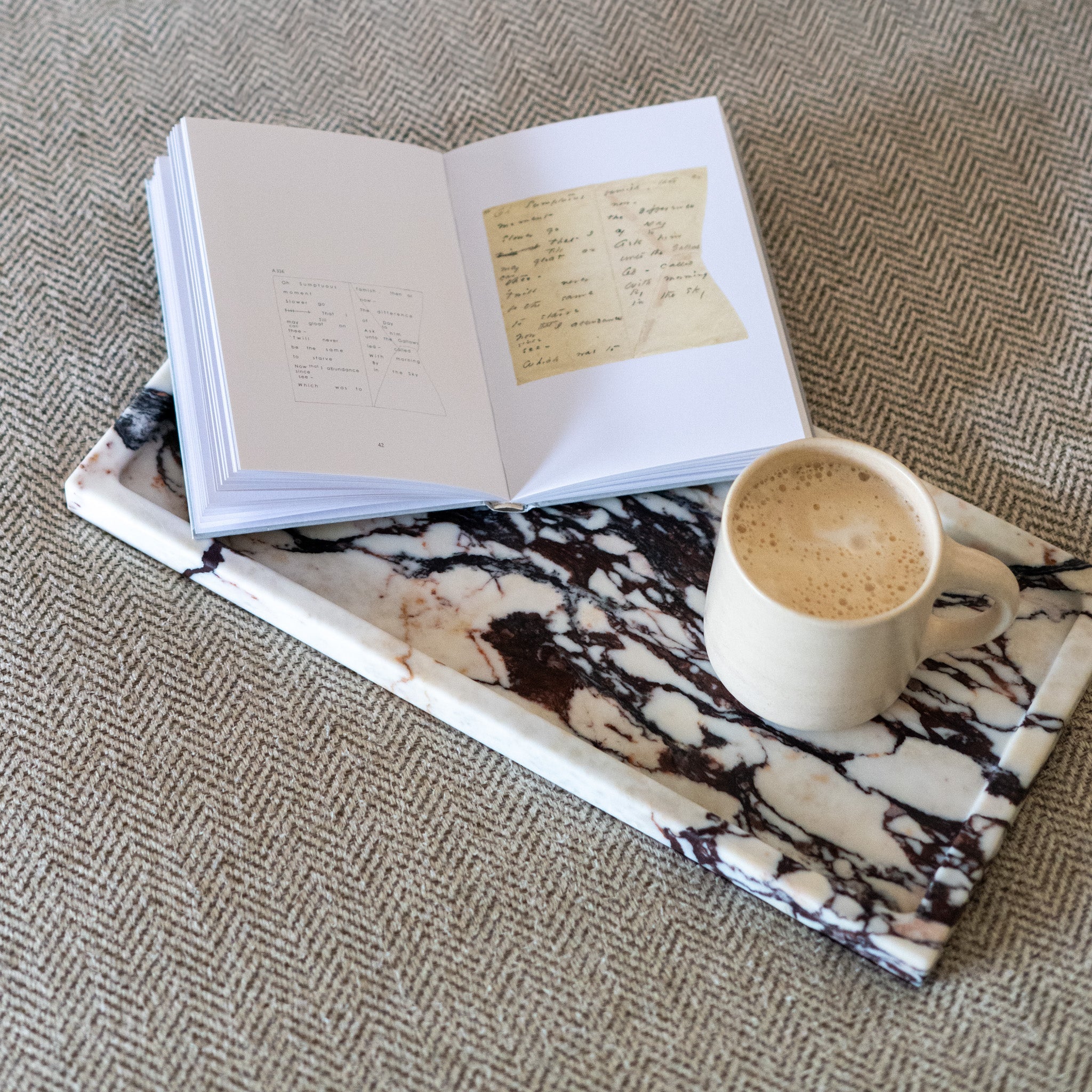 Large Calacatta Viola Marble Tray