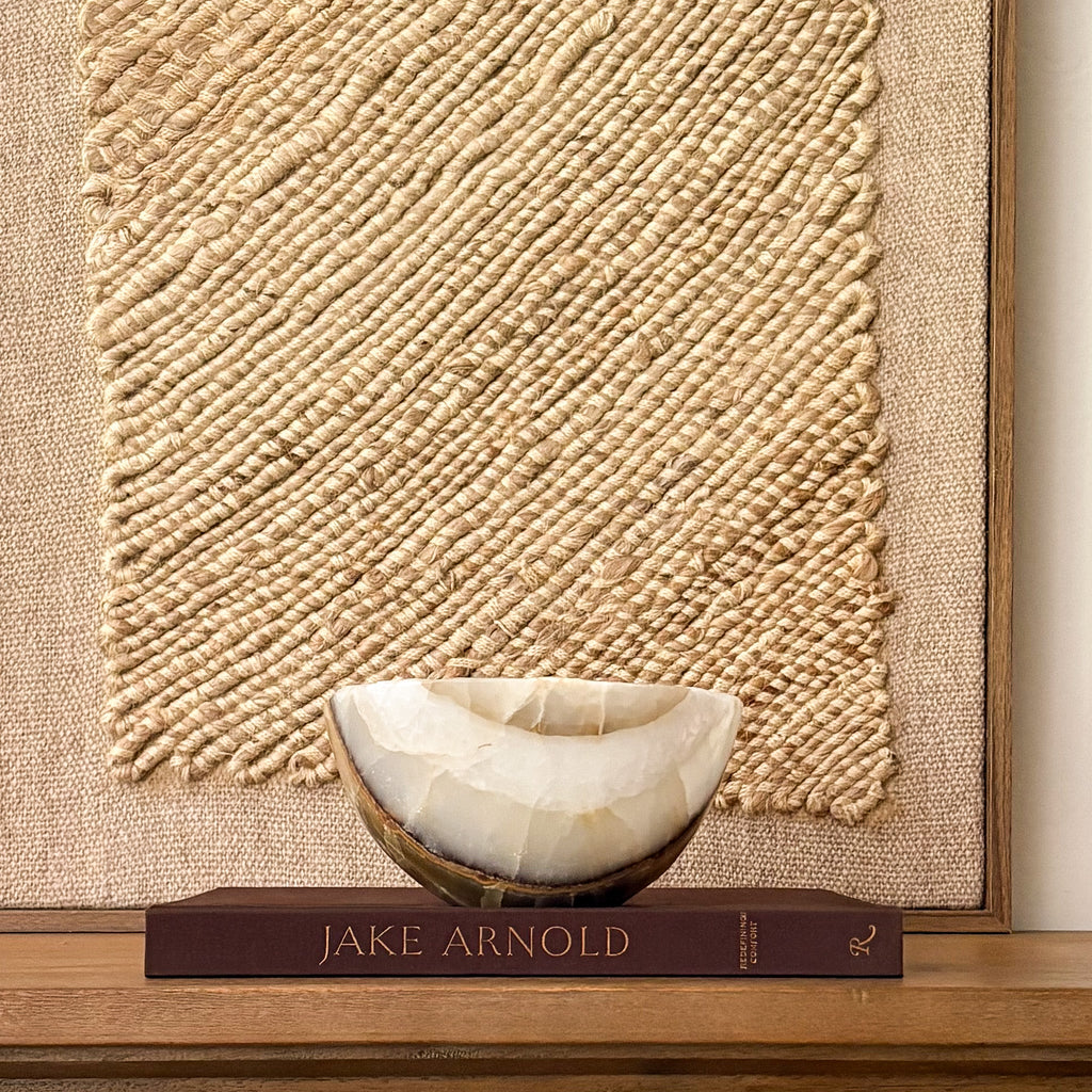 Hand Carved Olive Onyx Bowl